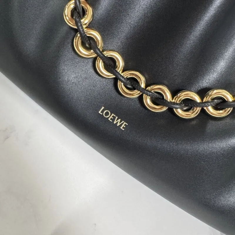 LOEWE Black Leather Crossbody Bag Handle 164 - Image 5