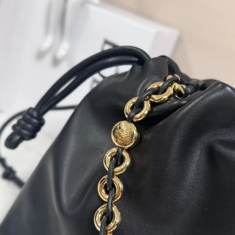 LOEWE Black Leather Crossbody Bag Handle 164 - Image 6