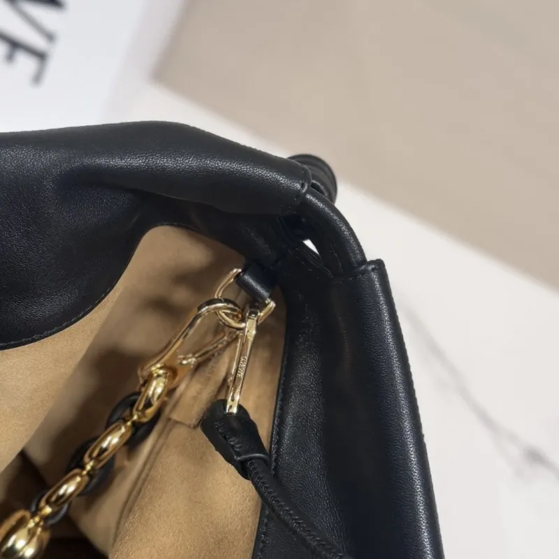 LOEWE Black Leather Crossbody Bag Handle 164 - Image 7