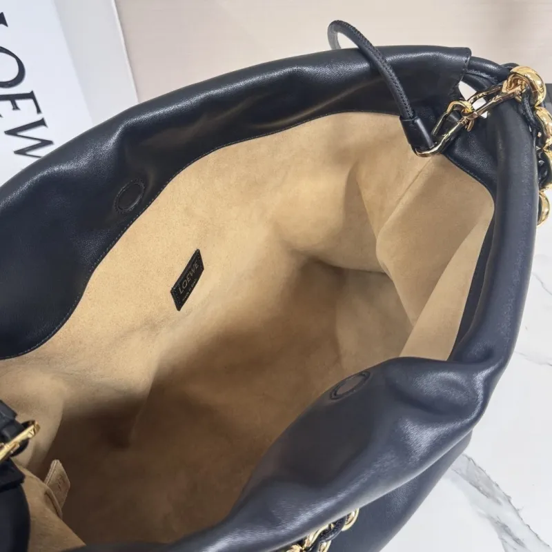 LOEWE Black Leather Crossbody Bag Handle 164 - Image 8