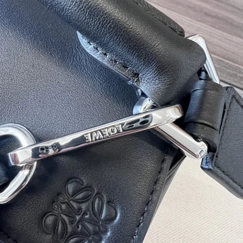 Loewe Black Leather Crossbody Handbag 166 - Image 6