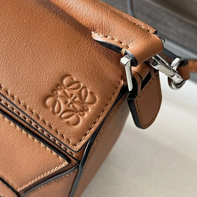 LOEWE Tan Mini Leather Crossbody Handbag - Image 6