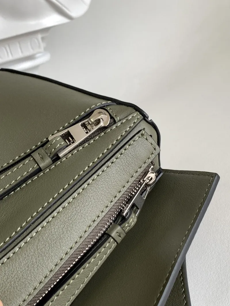 Loewe Olive Green Puzzle Belt Bag 171 - Image 7