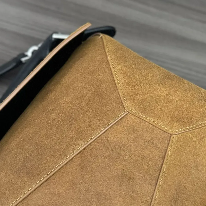 Loewe Brown Suede Handle Crossbody Bag - Image 6