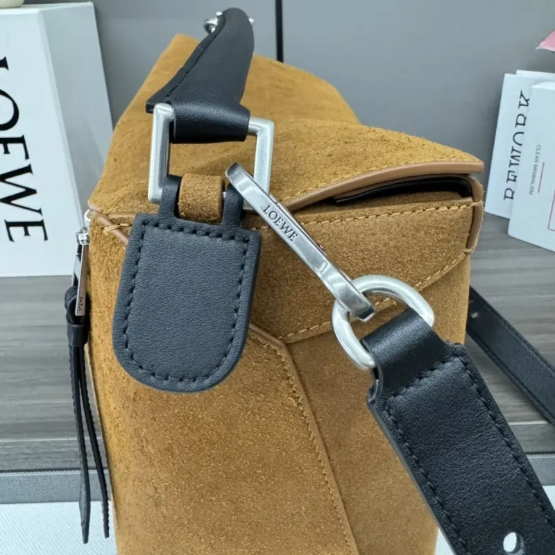 Loewe Brown Suede Handle Crossbody Bag - Image 7