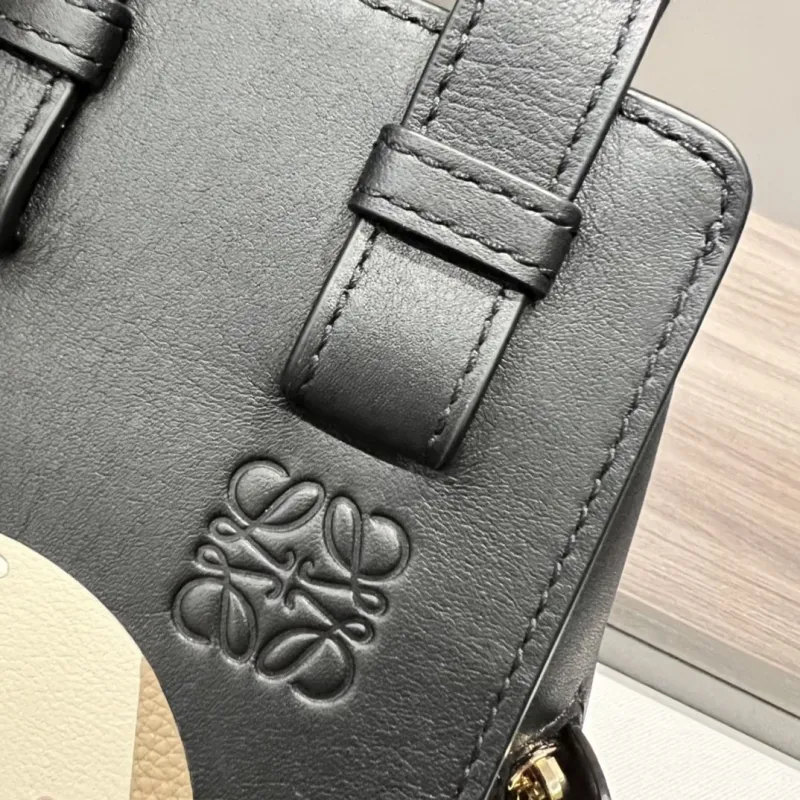 Loewe Black Leather Handbag No Face Design - Image 9