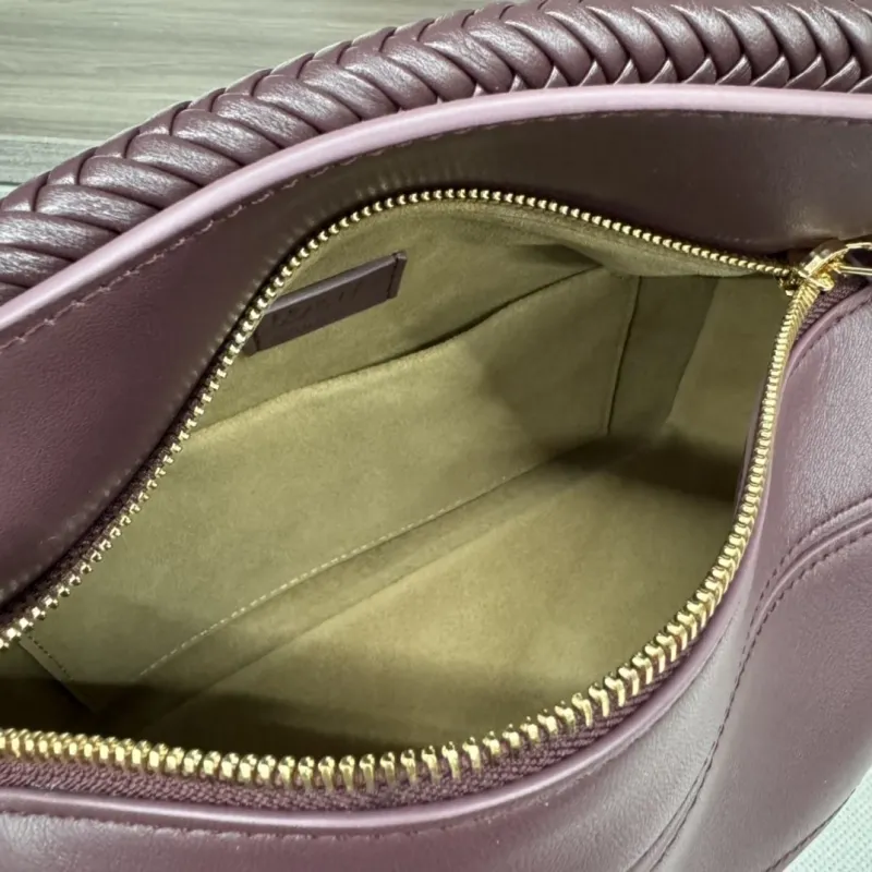 Loewe Dark Purple Leather Handbag - Image 8