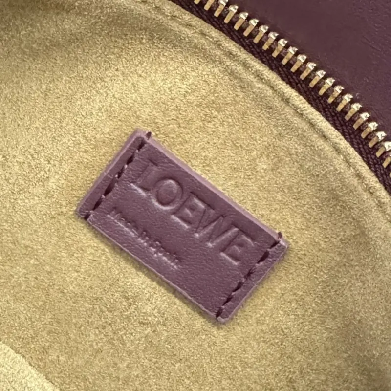 Loewe Dark Purple Leather Handbag - Image 9