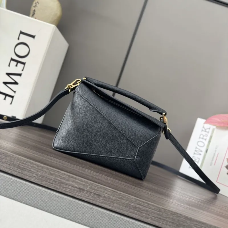 Loewe Black Leather Crossbody Handbag