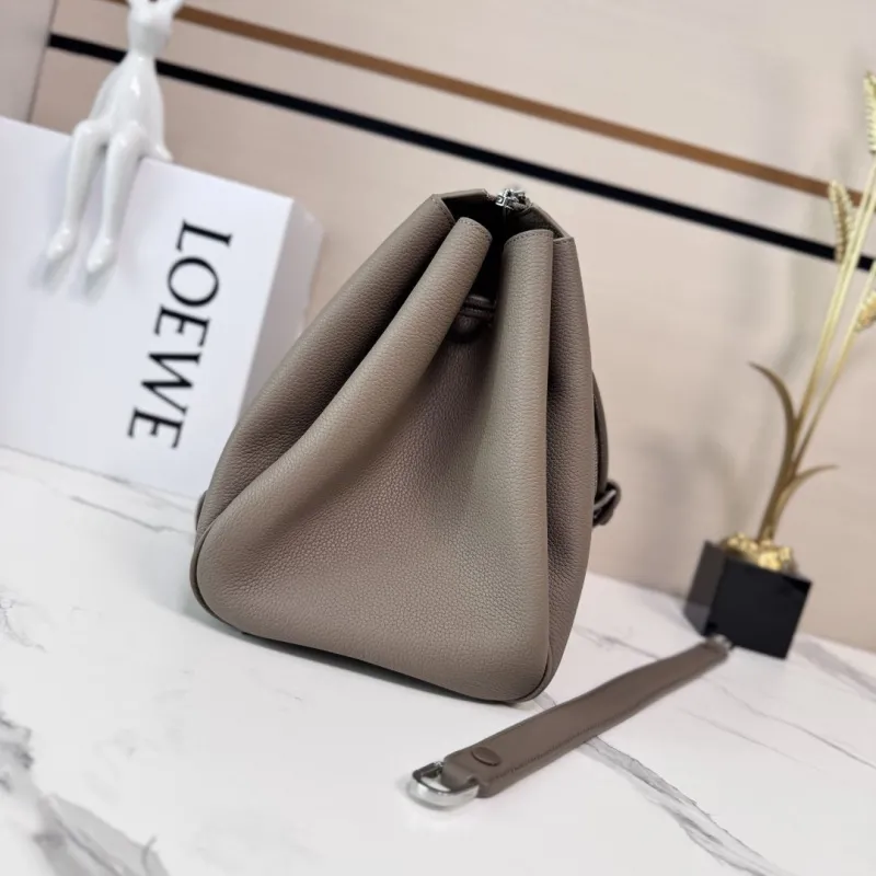 LOEWE Taupe Leather Handle Shoulder Bag 198 - Image 3