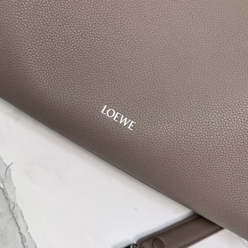 LOEWE Taupe Leather Handle Shoulder Bag 198 - Image 5