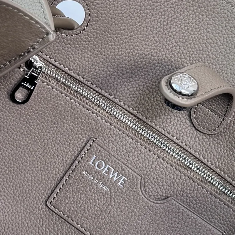LOEWE Taupe Leather Handle Shoulder Bag 198 - Image 9