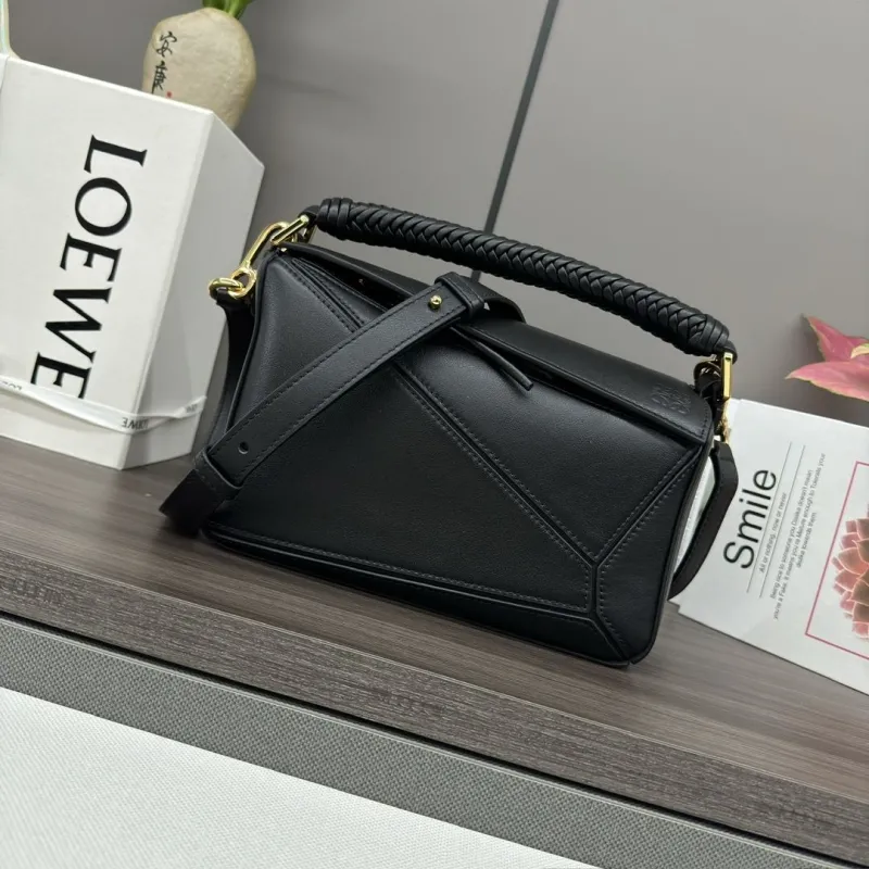 LOEWE Black Leather Crossbody Bag
