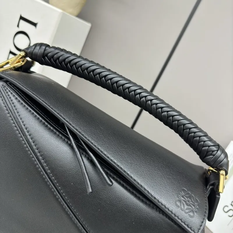 LOEWE Black Leather Crossbody Bag - Image 6