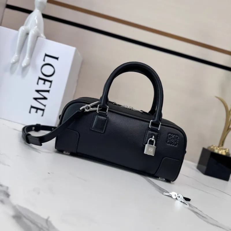 LOEWE Black Leather Mini Crossbody Handbag 206