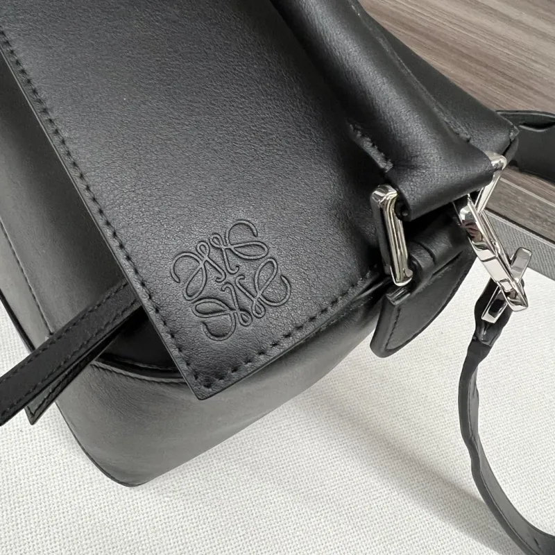 Loewe Black Leather Handle Bag 207 - Image 5