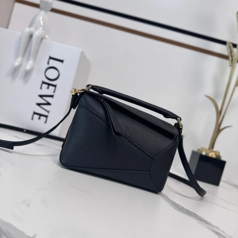 LOEWE Black Leather Crossbody Handbag 209