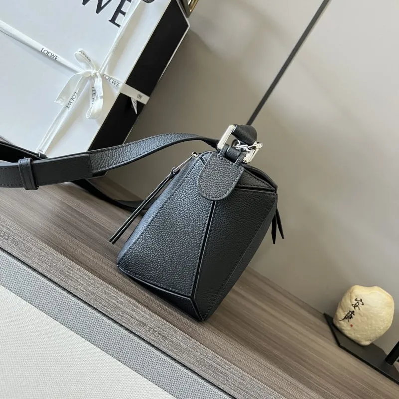 Alternative view of Loewe Black Puzzle Shoulder Bag 214