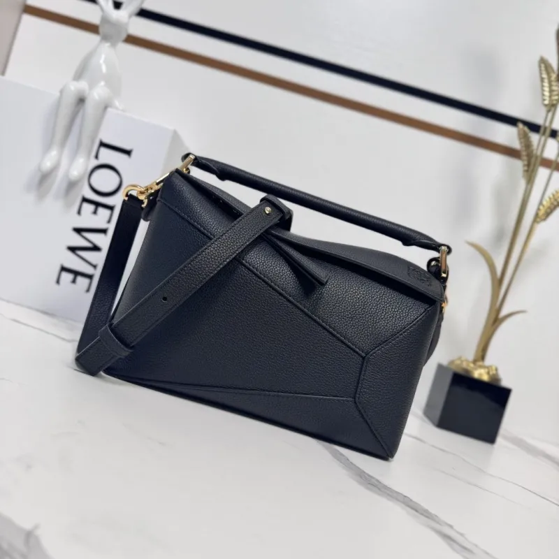 LOEWE Black Leather Crossbody Bag