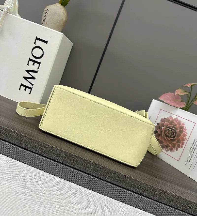 LOEWE Puzzle Bag Light Yellow Gray 217 - Image 4