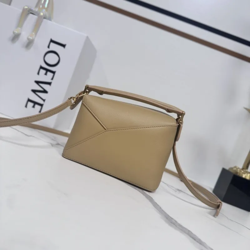 Loewe Beige Mini Puzzle Crossbody Handbag - Image 3