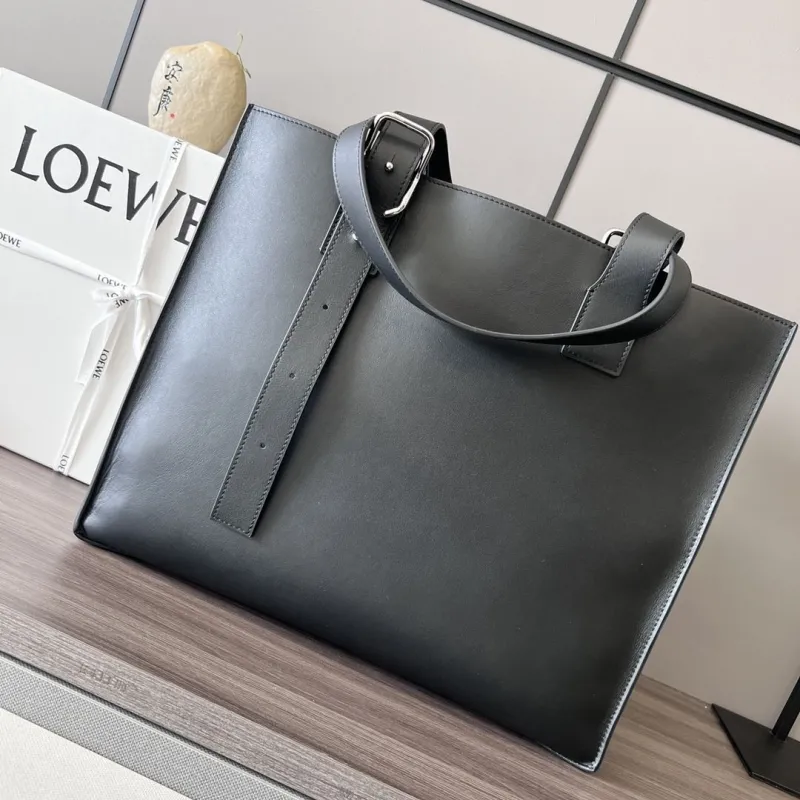 Alternative view of Loewe Black Leather Tote Bag