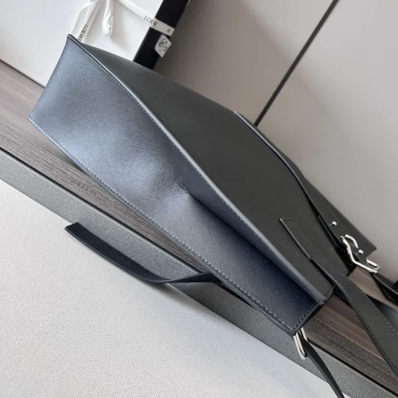 Loewe Black Leather Tote Bag - Image 4