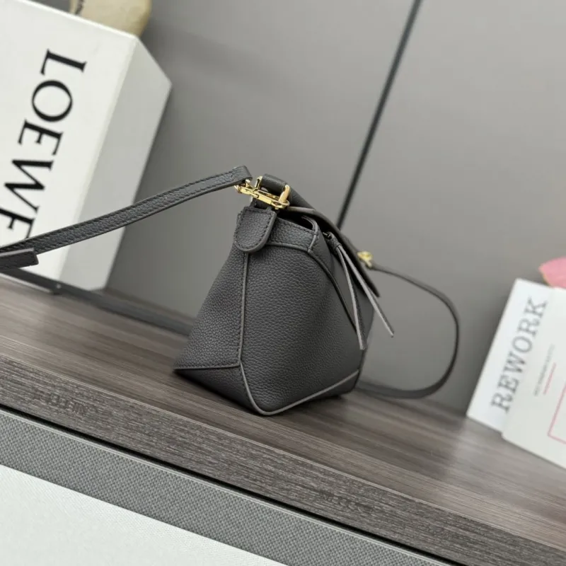 Alternative view of LOEWE Gray Leather Crossbody Handbag 223