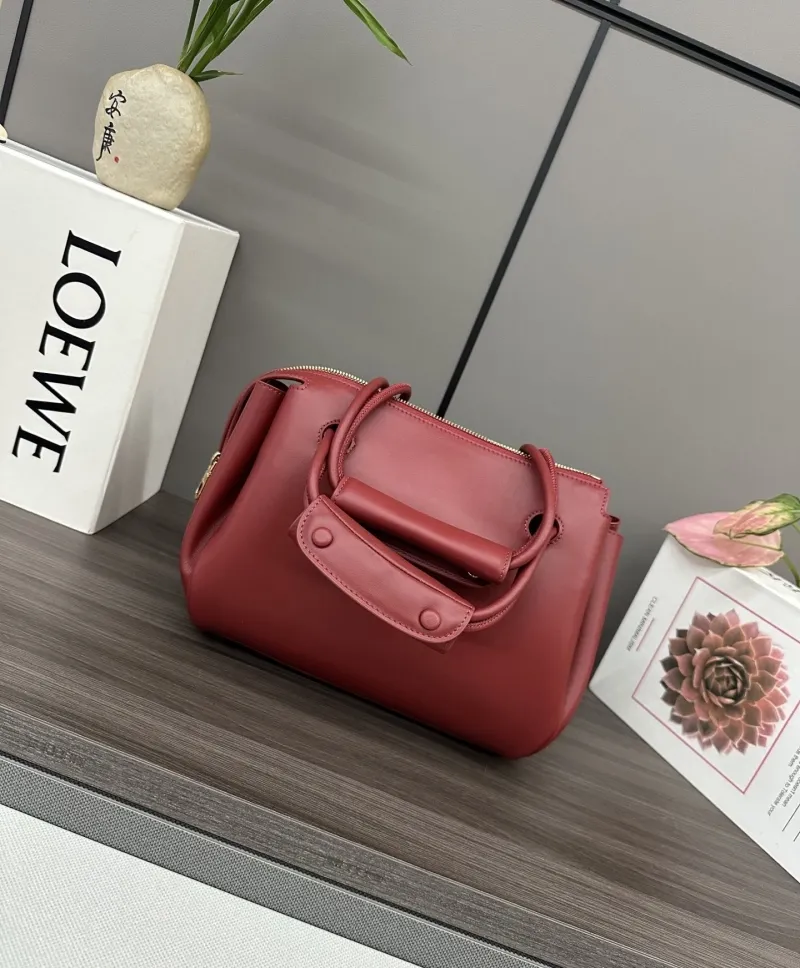 Alternative view of LOEWE Burgundy Leather Handle Handbag 227