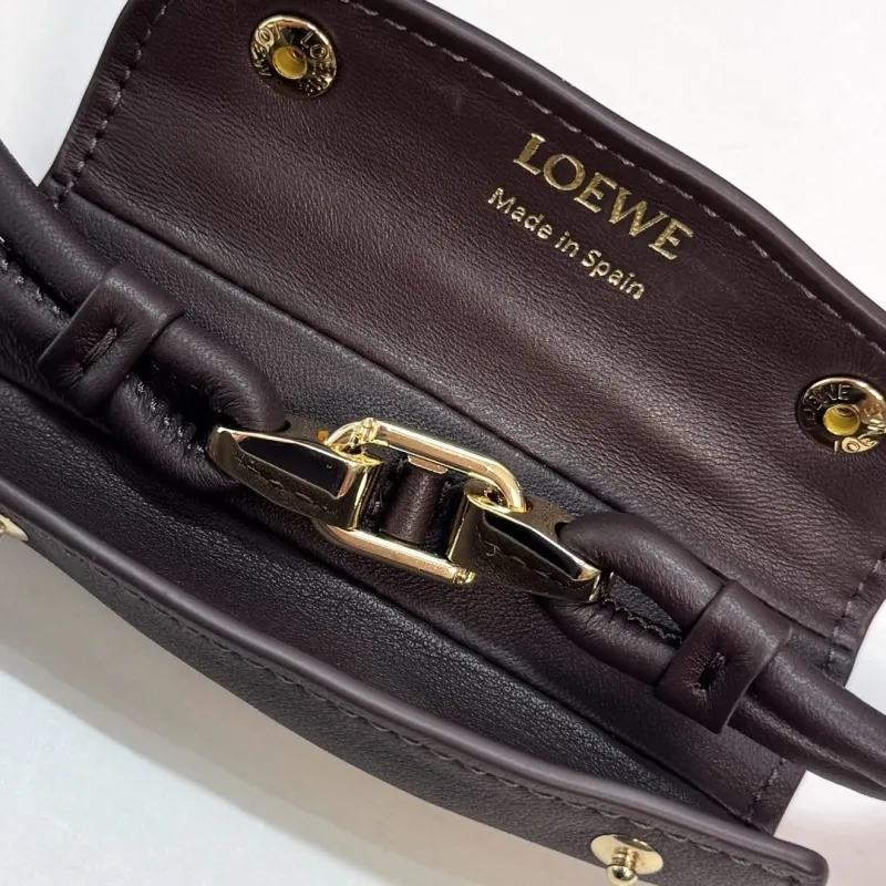 LOEWE Dark Brown Leather Handle Handbag 230 - Image 5