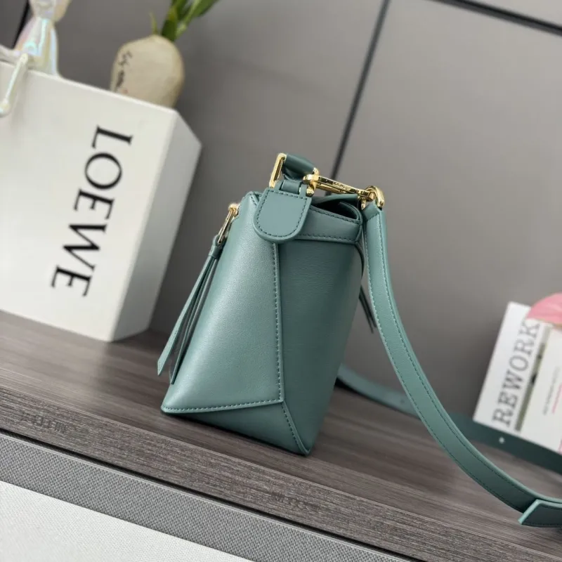 Alternative view of LOEWE Teal Leather Puzzle Crossbody Bag 237