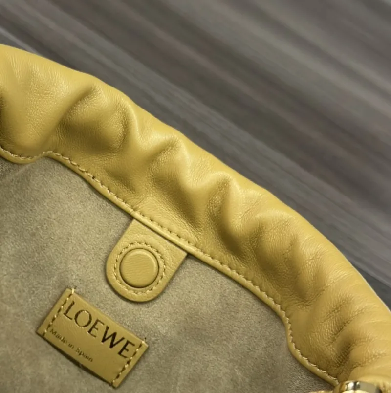 Alternative view of LOEWE Yellow Leather Bucket Crossbody Bag