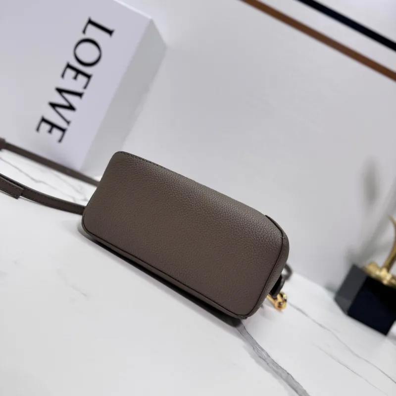 LOEWE Taupe Small Leather Crossbody Handbag 250 - Image 4