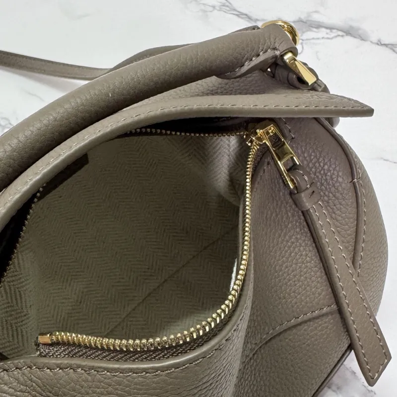 LOEWE Taupe Small Leather Crossbody Handbag 250 - Image 8