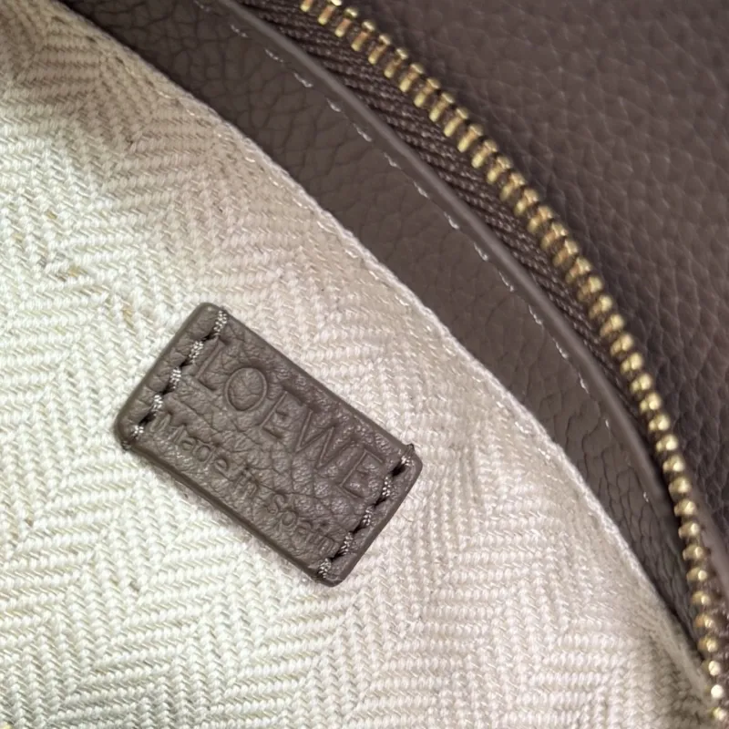 LOEWE Taupe Small Leather Crossbody Handbag 250 - Image 9