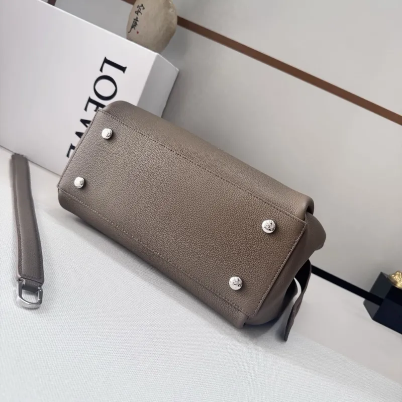 LOEWE Taupe Leather Handbag SKU 252 - Image 4