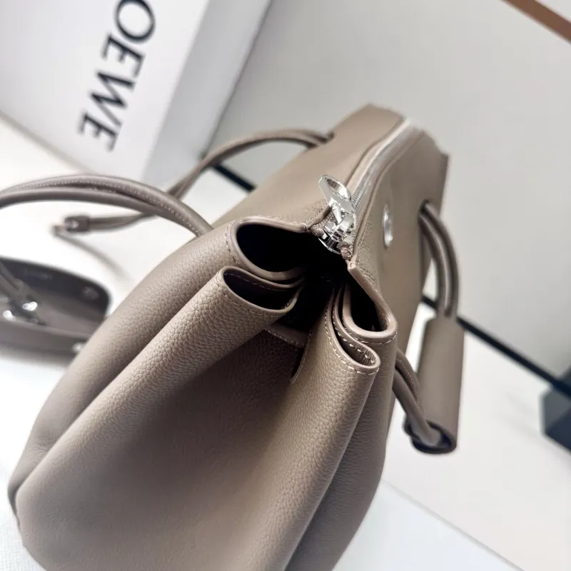 LOEWE Taupe Leather Handbag SKU 252 - Image 6