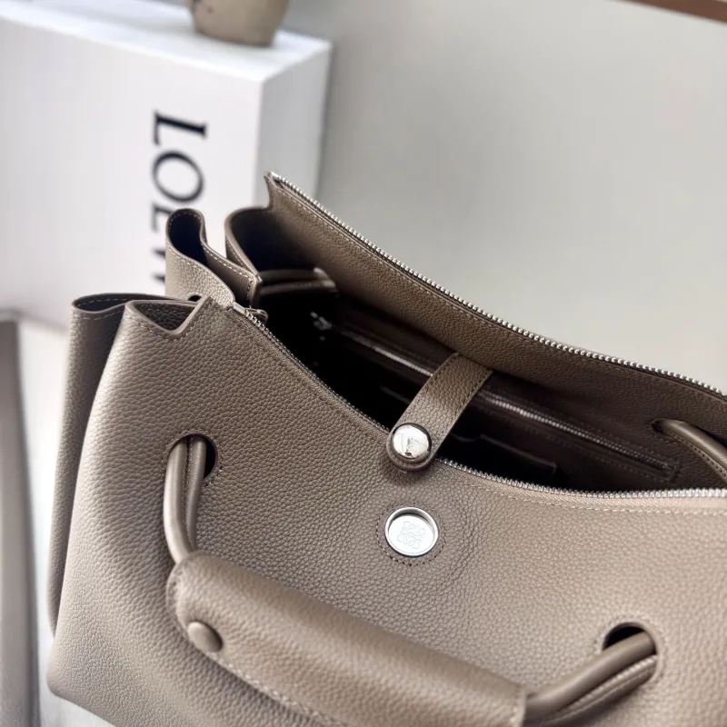 LOEWE Taupe Leather Handbag SKU 252 - Image 7