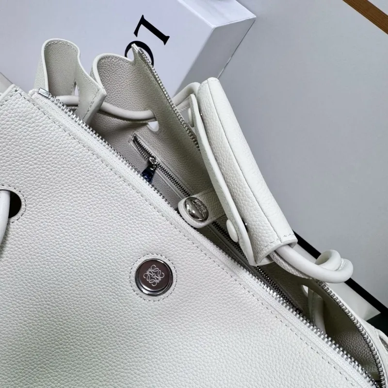 LOEWE White Leather Handbag with Strap SKU 253 - Image 6