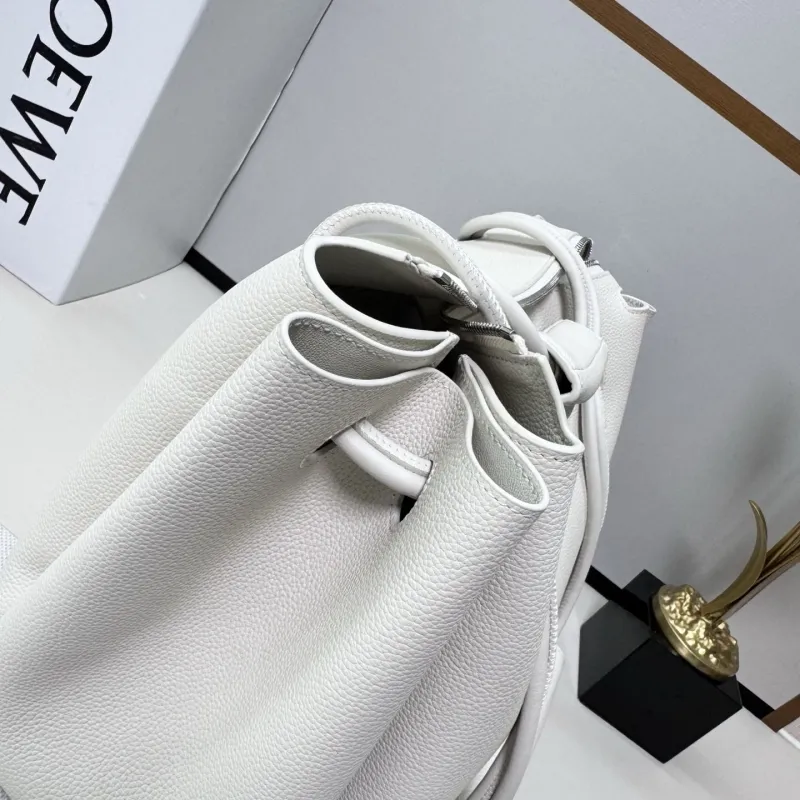 LOEWE White Leather Handbag with Strap SKU 253 - Image 7