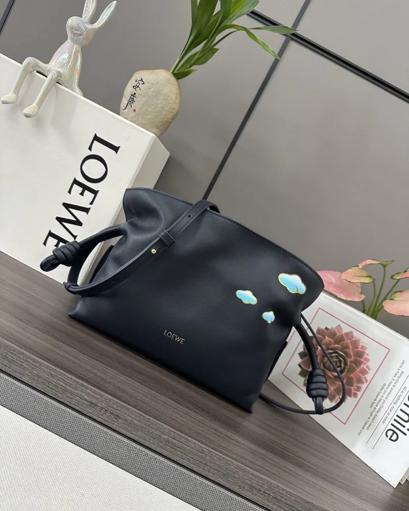 LOEWE Dark Navy Crossbody Bucket Bag 254