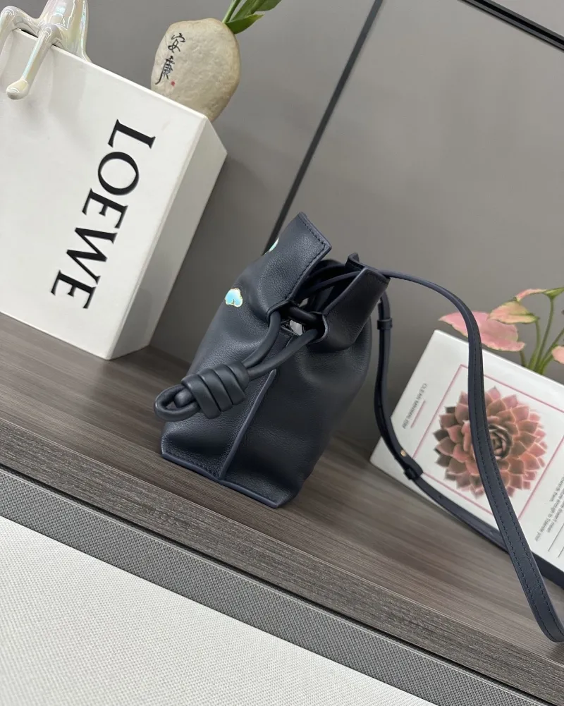 Alternative view of LOEWE Dark Navy Crossbody Bucket Bag 254