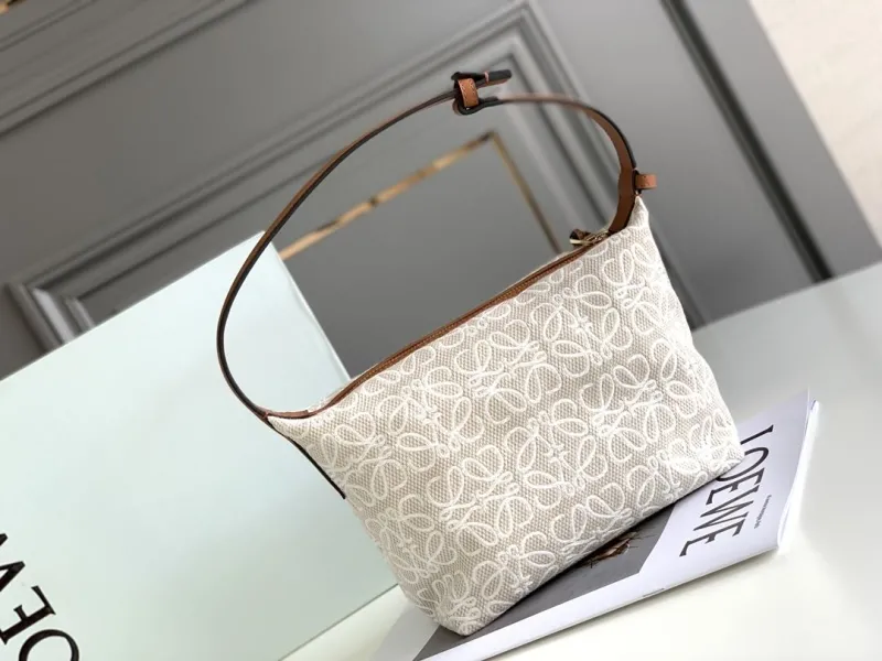 Loewe White Canvas Hobo Bag 257 - Image 3