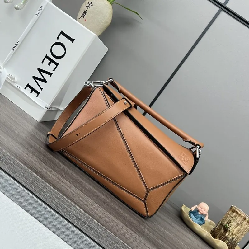 LOEWE Brown Leather Handle Crossbody Bag