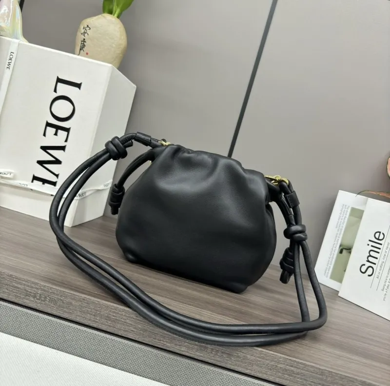 LOEWE Black Leather Mini Crossbody Bag - Image 3