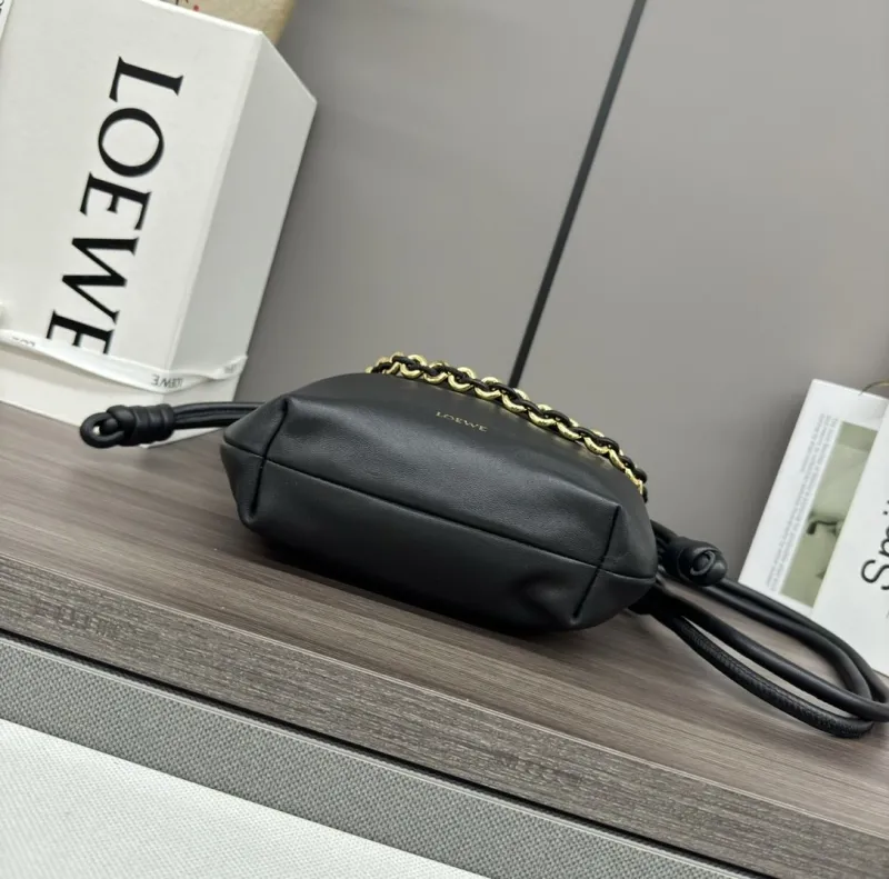 LOEWE Black Leather Mini Crossbody Bag - Image 4