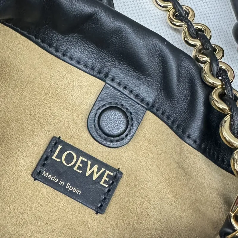 LOEWE Black Leather Mini Crossbody Bag - Image 9
