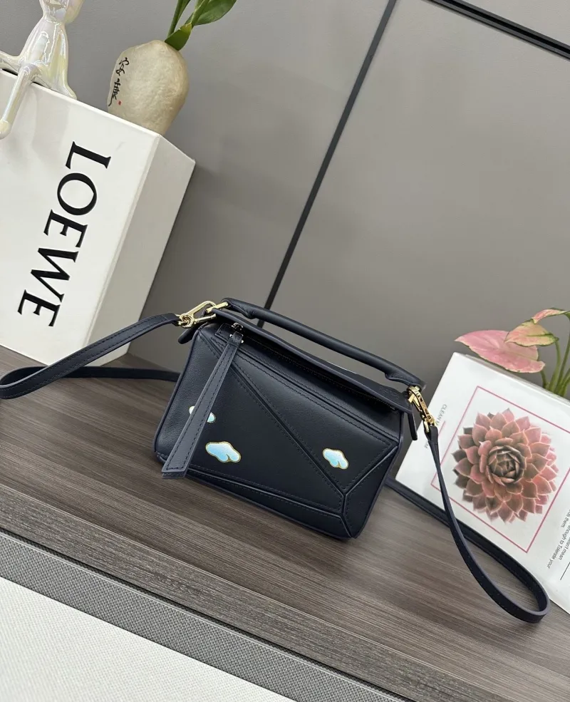 LOEWE Navy Leather Crossbody Bag 276