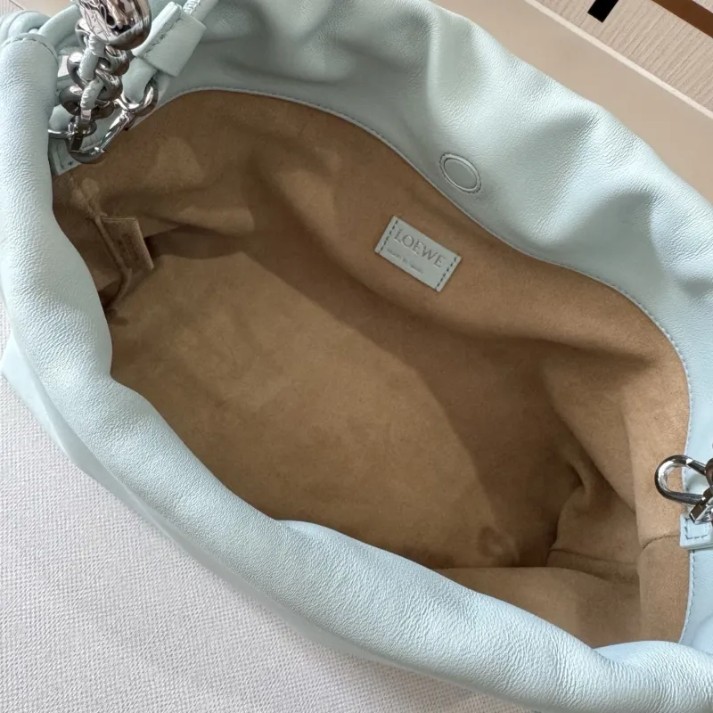Loewe Light Blue Drawstring Chain Bag 277 - Image 8