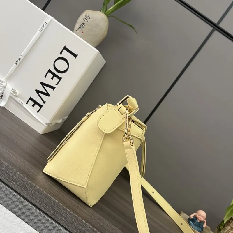 Alternative view of Loewe Pale Yellow Leather Puzzle Handbag 282